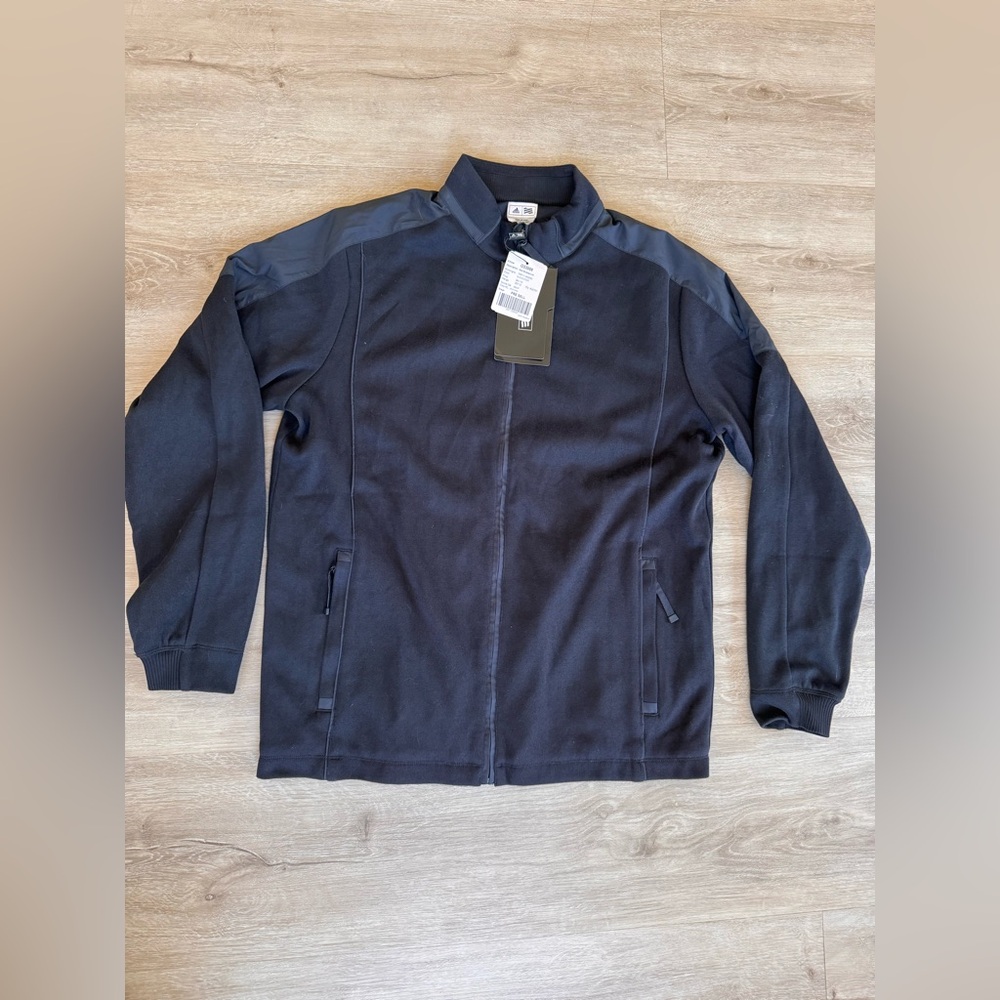 Adidas Mens NWT golf black full zip size med